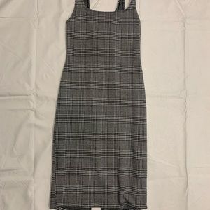 Black and white plaid dress